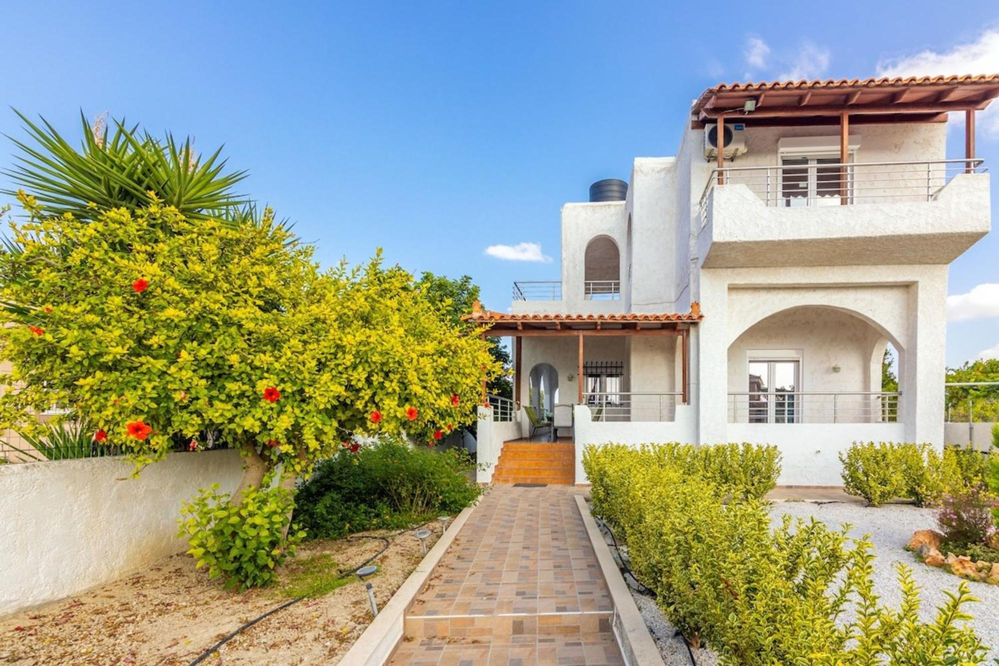 Amazing Villa Chrysanthi With Private Pool In Heraklion Epano Vathia Exterior photo